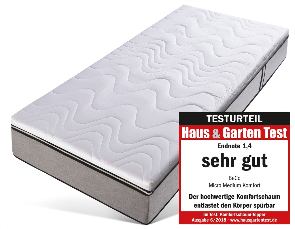 Bild von Beco, Topper Micro Medium Komfort, Komfortschaum, besonders langlebig, RG 35, 7 cm hoch, Komfortschaum, Topper in 90x200 cm und weiteren Größen, punktelastischer Topper