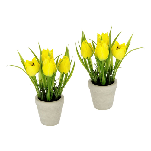 Bild von Künstliche Tulpen 2er Set im Keramiktopf