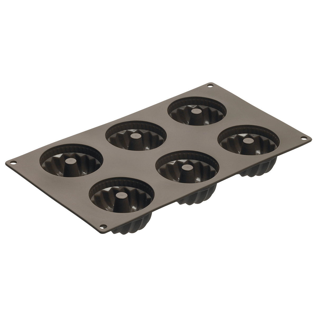 Bild von LURCH FlexiForm Gugelhupf Mini 6fach Premium-Platin-Silikon braun