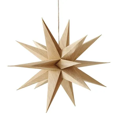 Bild von Dekohänger Weihnachtsstern aus recyceltem Papier "hellbraun" D40cm ""