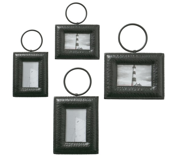 Bild von Rustikaler Bilderrahmen in Schwarz mit Ring in vier Ausführungen "Klein 22x4x17cm Hochformat "