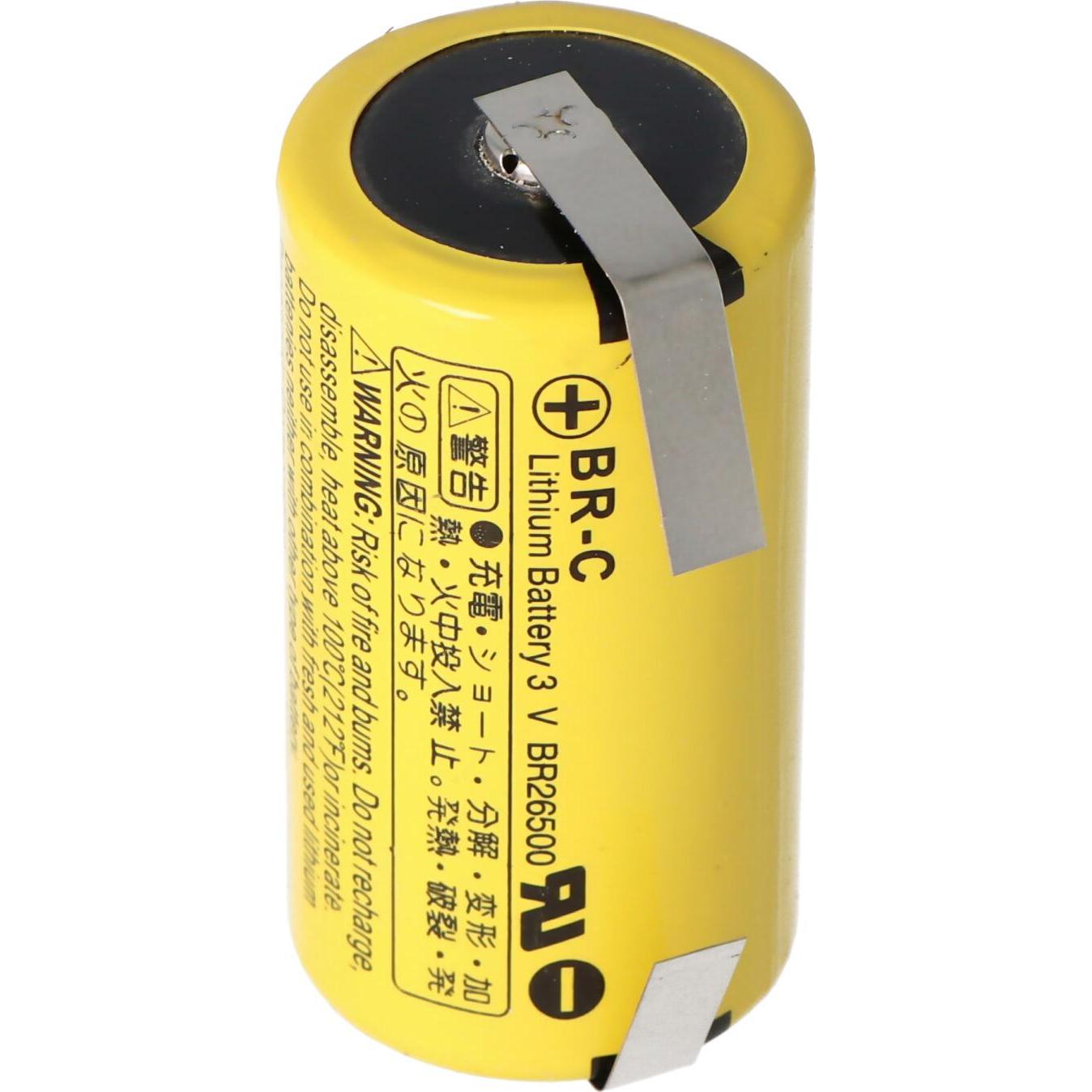 Bild von Panasonic Akku BR-C Panasonic Lithium Batterie Baby mit Lötfahnen in U-Form (1 Stk., Gerätespezifisch, 5000 mAh), Batterien + Akkus