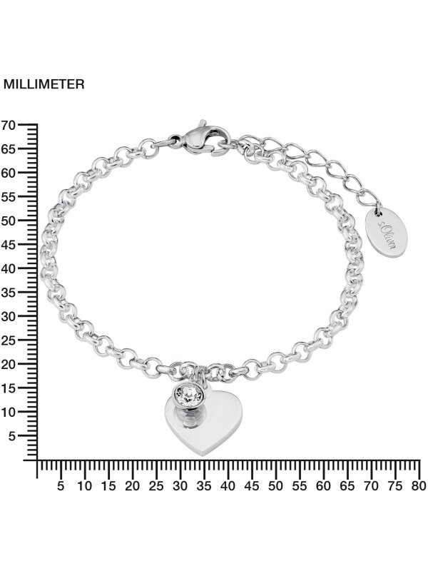 Bild von s.Oliver Armband »9023998, Herz«, mit Zirkonia (synth.)