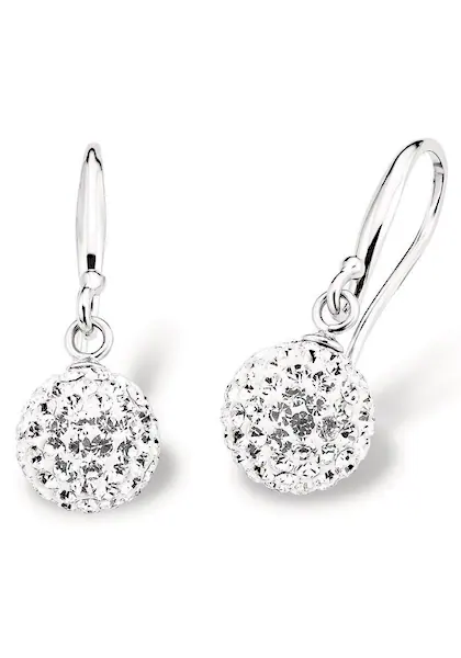 Bild von Amor Ohrhänger 925 Sterling Silber Damen Ohrschmuck, mit Kristallglas, 1,7 cm, Silber, Kommt in Schmuck Geschenk Box, 9696390