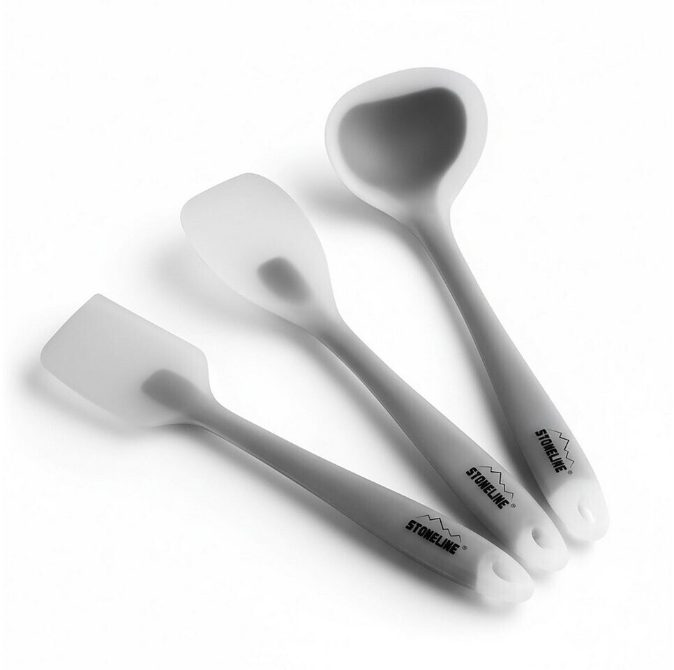 Bild von STONELINE Kochbesteck-Set Küchenhelfer-Set, 3-teilig, 1 Schaber, 1 Kochlöffel und 1 Suppenkelle (3-teiliges Set, 3-tlg), ideal für beschichtete Pfannen und Töpfe, Designed in Germany