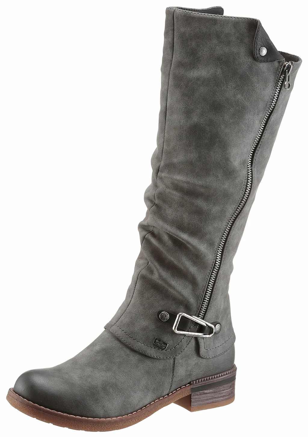 Bild von Rieker Damen Winterstiefel 94652, Frauen Stiefel,gefüttert,wasserdicht,Winterschuhe,uebergangsstiefel,uebergangsschuhe,warm,grau (45),39 EU / 6 UK