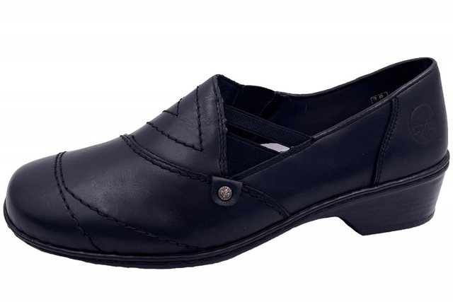 Bild von Rieker Slipper, Schlupfschuh, Halbschuh, Festtagsschuh mit modischem Blockabsatz