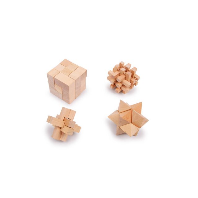 Bild von small foot 2934 - Geschicklichkeitsspiele-Set Woody, 4 Knobel- & Denkspiele, Holz