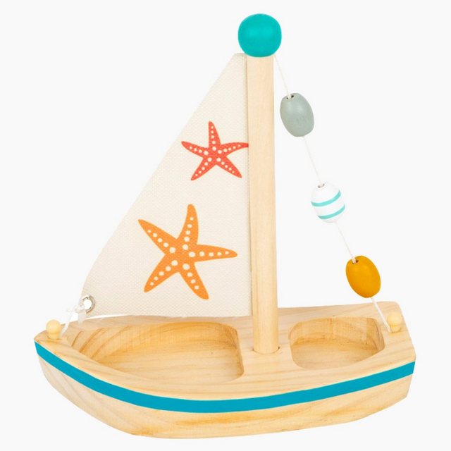 Bild von Small Foot Kinderspielboot Segelboot Seestern, nachhaltige Badespielzeug-Alternative zu Plastik