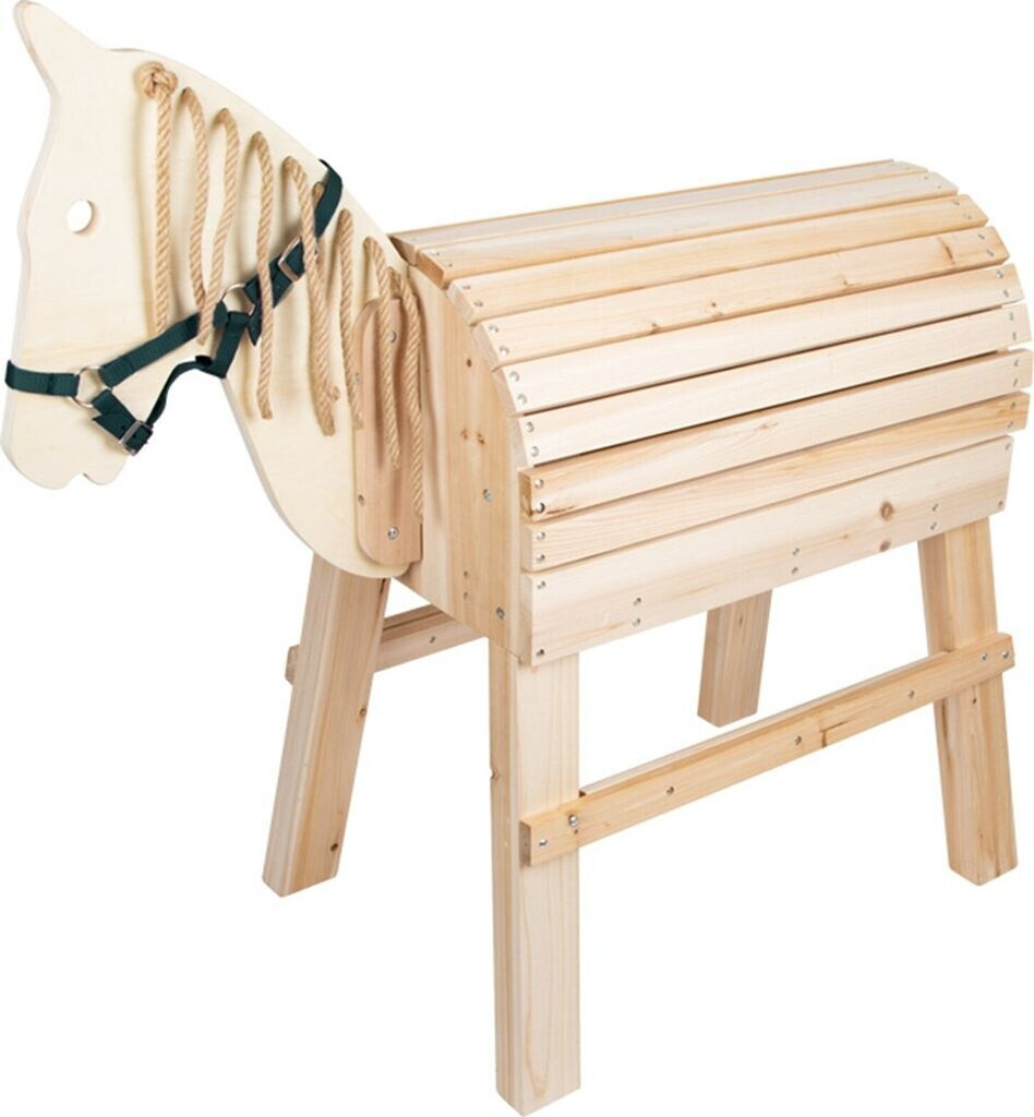 Bild von Small foot 11664 Holzpferd | Material: Holz, Stoff | Nachhaltiges Holzspielzeug | Hoher Spielwert | max. Belastbarkeit 50 kg | Sitzh?he ca. 86 cm