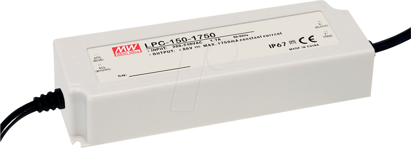 Bild von Mean Well LPC-150-1400 LED-Treiber Konstantstrom 151W 1.4A 54 - 108 V/DC nicht dimmbar, Überlastsch