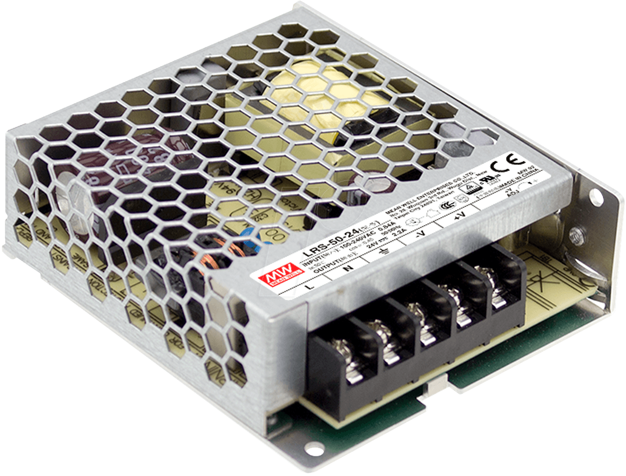 Bild von MeanWell Mean Well LRS-50-15 Schaltnetzteil 15 V/DC 3.4 A 51 W AC/DC-Einbaunetzteil