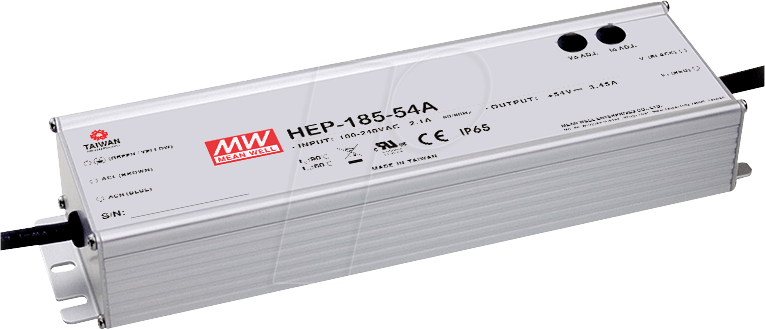Bild von Mean Well HEP-185-36A AC/DC-Einbaunetzteil 5.2A 185W 36 V/DC offene Kabelenden 1St.