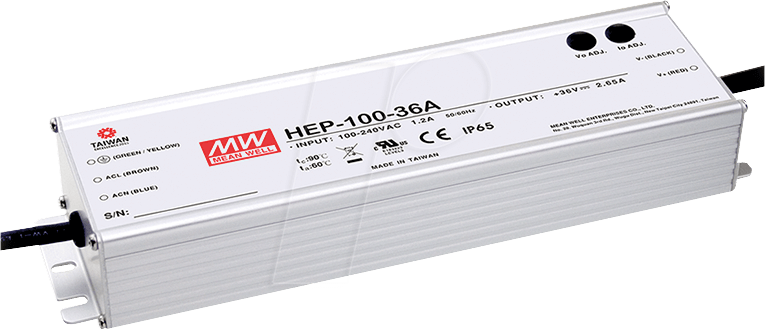 Bild von Mean Well HEP-100-48A AC/DC-Einbaunetzteil 2A 100W 48 V/DC offene Kabelenden 1St.