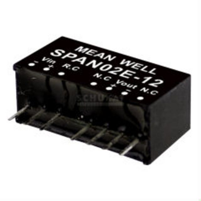 Bild von MeanWell, Spannungswandler, DC/DCWandlerModule Serie SPAN02 SIP/SIL8 Case Single Output 1 geregelt