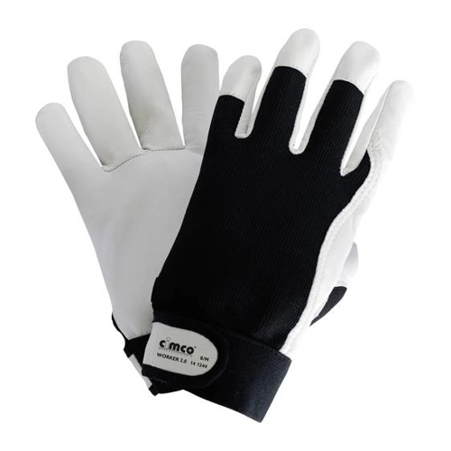 Bild von Cimco Worker 2.0 Arbeitshandschuhe – Schwarz/Weiß, Größe 11, XXL
