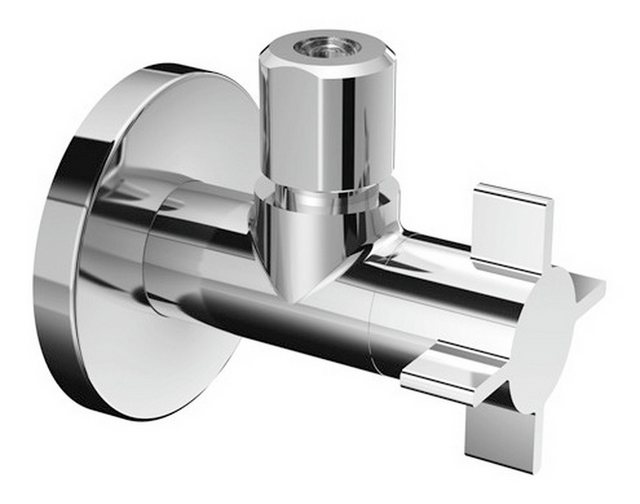 Bild von Schell Eckventil 4Wing, Design mit Regulierfunktion 1/2 AG x 3/8 AG Chrom
