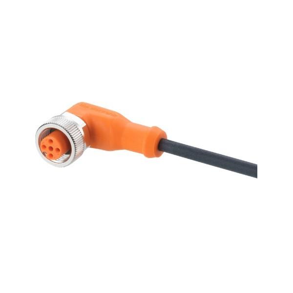 Bild von IFM Kabeldose M12-Buchse 4-polig EVC006 10m gewinkelt, Elektronikkabel + Stecker, Schwarz