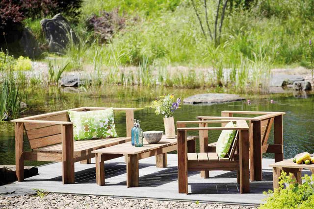 Bild von jankurtz Sofa Lounge Batten Sofa aus recyceltem Teakholz