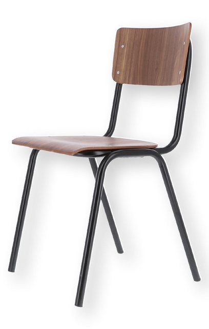 Bild von jankurtz Stuhl Stuhl Zero, stapelbar, Schwarz / Nussbaum