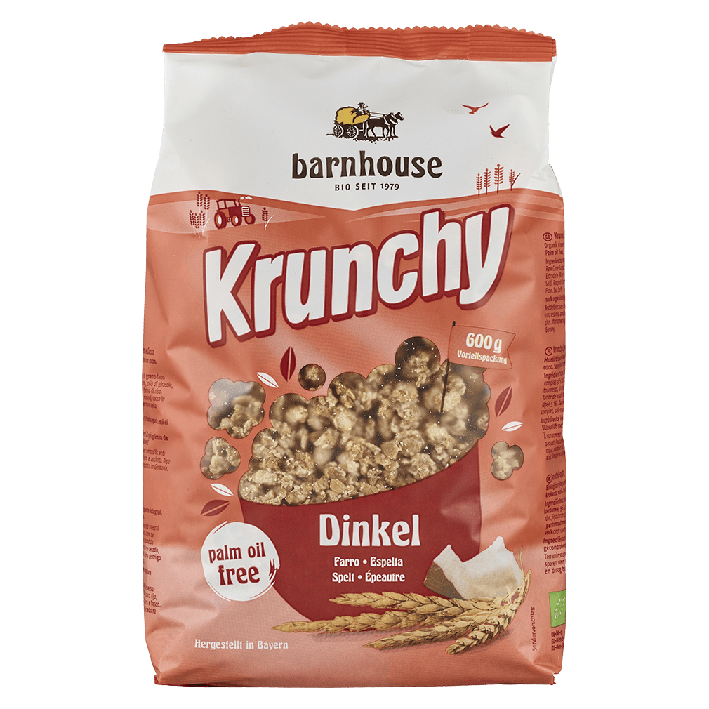 Bild von Barnhouse Krunchy Dinkel, Bio Dinkel-Knuspermüsli aus Bayern, mit köstlichem Kokos, 1 x 600 g