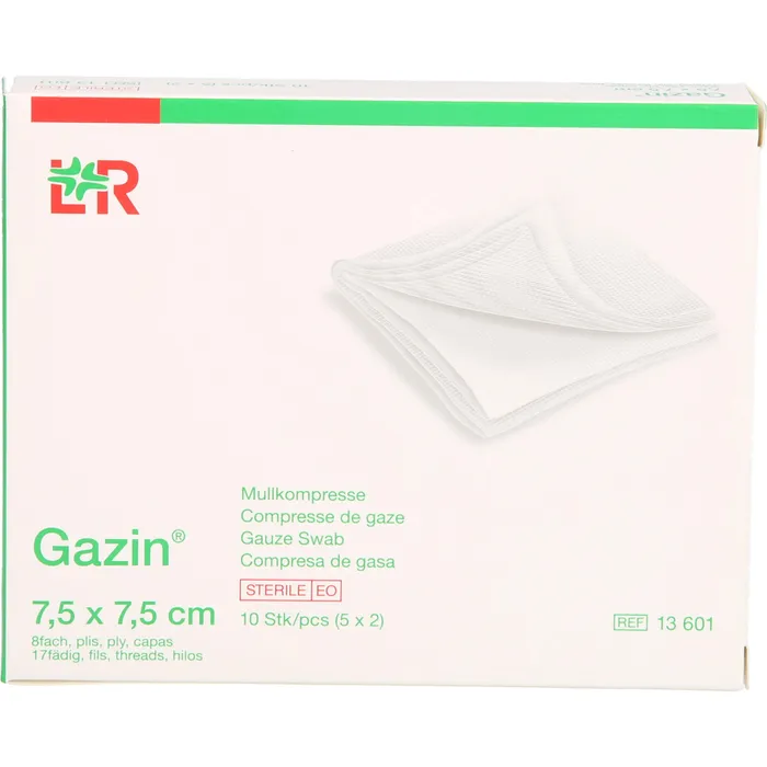 Bild von Gazin Kompressen 7,5 X 7,5 cm 8fach Steril 5 X 2 Kompressen - Zur Wundbehandlung