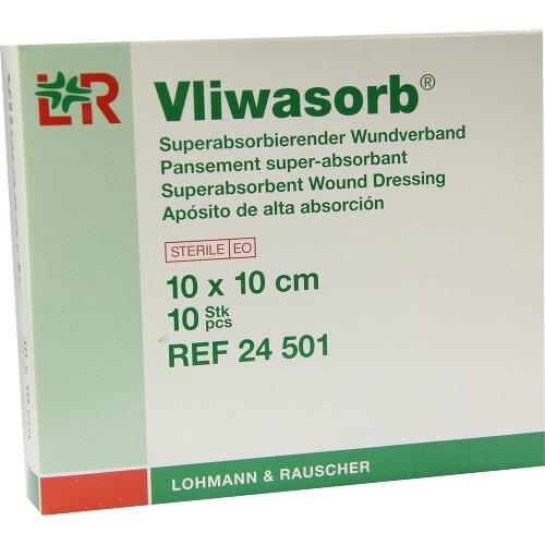 Bild von Lohmann & Rauscher Vliwasorb Superabsorbier. Wundverb. 10 x 10 cm Steril (10 Stk.)