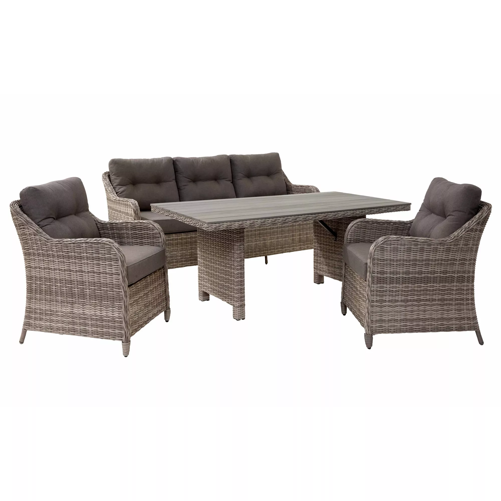 Bild von Gartenmöbel-Set 'Luise' braun 4-teilig