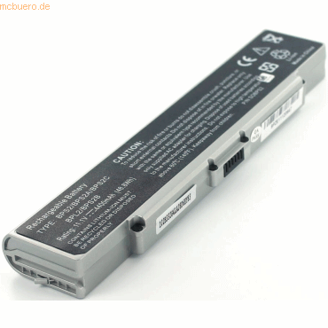 Bild von k.A. Akku für Sony VGN-FE11 Li-Ion 11,1 Volt 4400 mAh silberfarben