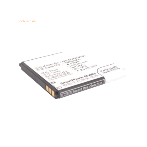 Bild von Kompatibler Akku für Doov BL-G29 - Li-Ion 3,7 Volt 1650 mAh schwarz