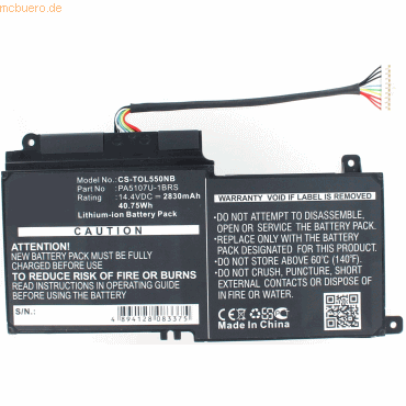 Bild von AGI 38853 - Akku - Toshiba - Satellite P50-B-10Q (2600 mAh), Notebook Akku, Schwarz