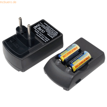 Bild von AGI Ladegerät kompatibel mit Duracell CR17345 inkl. 2 Akkus (Ladegerät), Kamera Stromversorgung, Schwarz