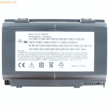 Bild von AGI Akku kompatibel mit Fujitsu-Siemens FPCBP176 kompatiblen - Akku - 4.400 mAh - Ak (4400 mAh), Notebook Akku, Schwarz