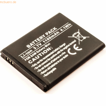Bild von AGI Akku für Samsung GT-S5310 Li-Ion 3,7 Volt 1000 mAh schwarz. Handy-Akku 1000 mAh (3.7 V)