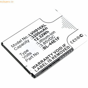 Bild von AGI Akku für LG Electronics H915 Li-Ion 3,85 Volt 3200 mAh schwarz. Handy-Akku 3200 mAh (3.85 V)