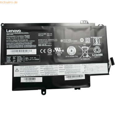 Bild von Lenovo Original Akku für 20CDS00800 (3150 mAh), Notebook Akku, Schwarz