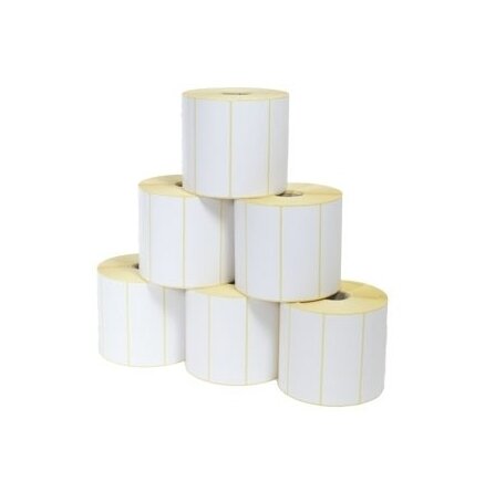 Bild von Zebra Z-Perform 1000T, Normalpapier, 102x102mm Zebra Z-Perform 1000T, Normalpapier, unbeschichtet, für Desktop-Drucker, Kern: 25,4mm, Durchmesser: 127mm, Maße (BxH): 102x102mm, 662 Etiketten/Rolle, perforiert, empf. Band: 2300 Wachs - 12 Stück (87604)
