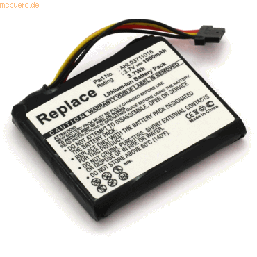 Bild von AGI, Fahrzeug Navigation Zubehör, 92535 - Batterie/Akku - Schwarz - Lithium-Ion (Li-Ion) - 1000 mAh - 3,7 V - 42 m