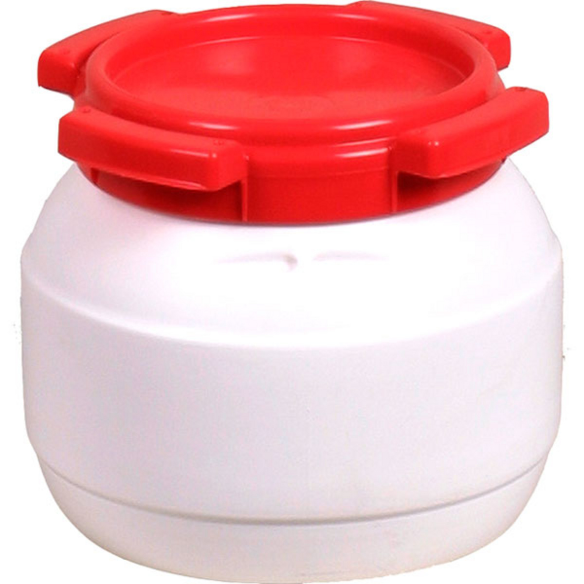 Bild von Basic Nature - Weithalstonne Rund - Schutzbox Gr 6,4 l weiß/rot