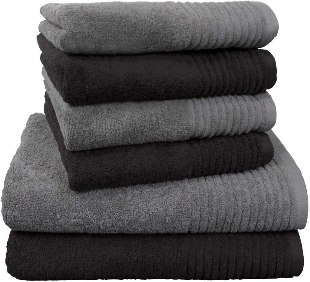 Bild von Dyckhoff Handtuch Set "Brillant", (Set, 6 St., 4 Handtücher (50x100 cm)-2 Badetücher (70x140 cm), mit Streifenbordüre;4 Handtücher (50x100cm), 2 Duschtücher (70x140cm)