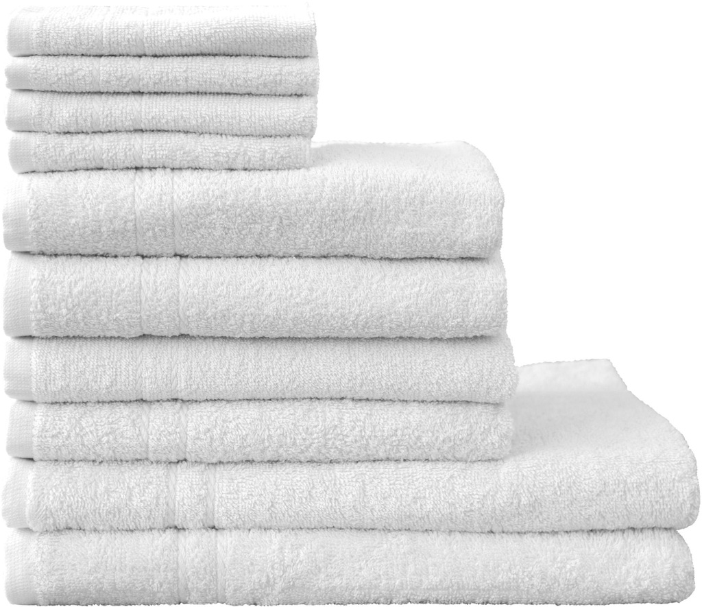 Bild von Dyckhoff Handtuch Set "Kristall", (Set, 10 St., 4 Handtücher 50x100 cm-2 Badetücher 70x140 cm-4 Gästetücher 30x30 cm), mit feiner Bordüre