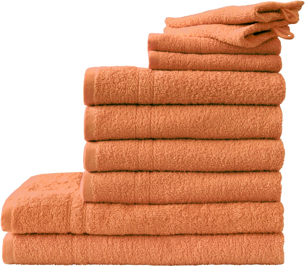 Bild von Dyckhoff Handtuch Set "Kristall", (Set, 10 St., 4 Handtücher 50x100 cm-2 Badetücher 70x140 cm-4 Gästetücher 30x30 cm), mit feiner Bordüre