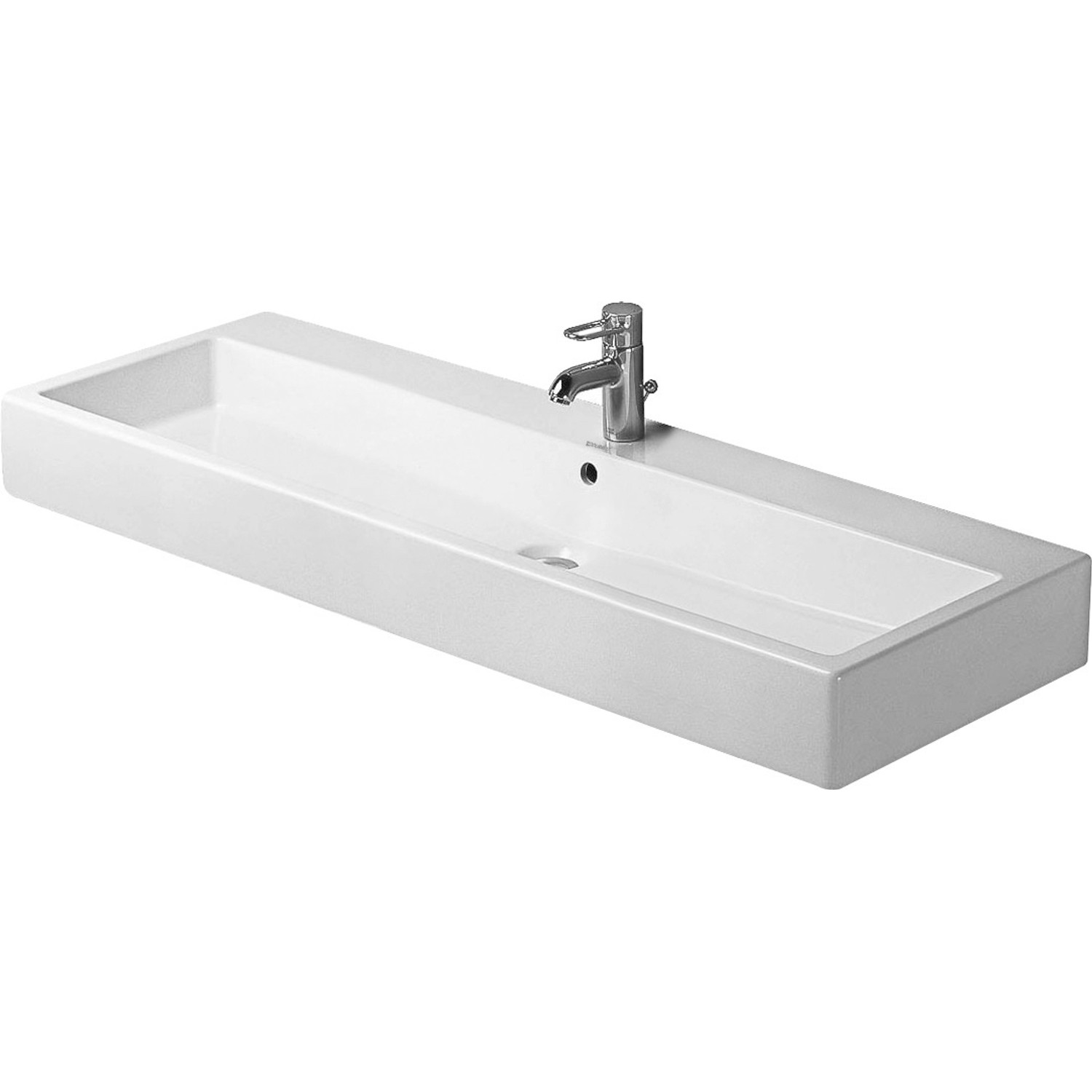 Bild von Duravit Waschtisch Vero 1200mm mit Überlauf, mit Hahnlochbank, 1 Hahnloch, Farbe: Weiß mit Wondergliss