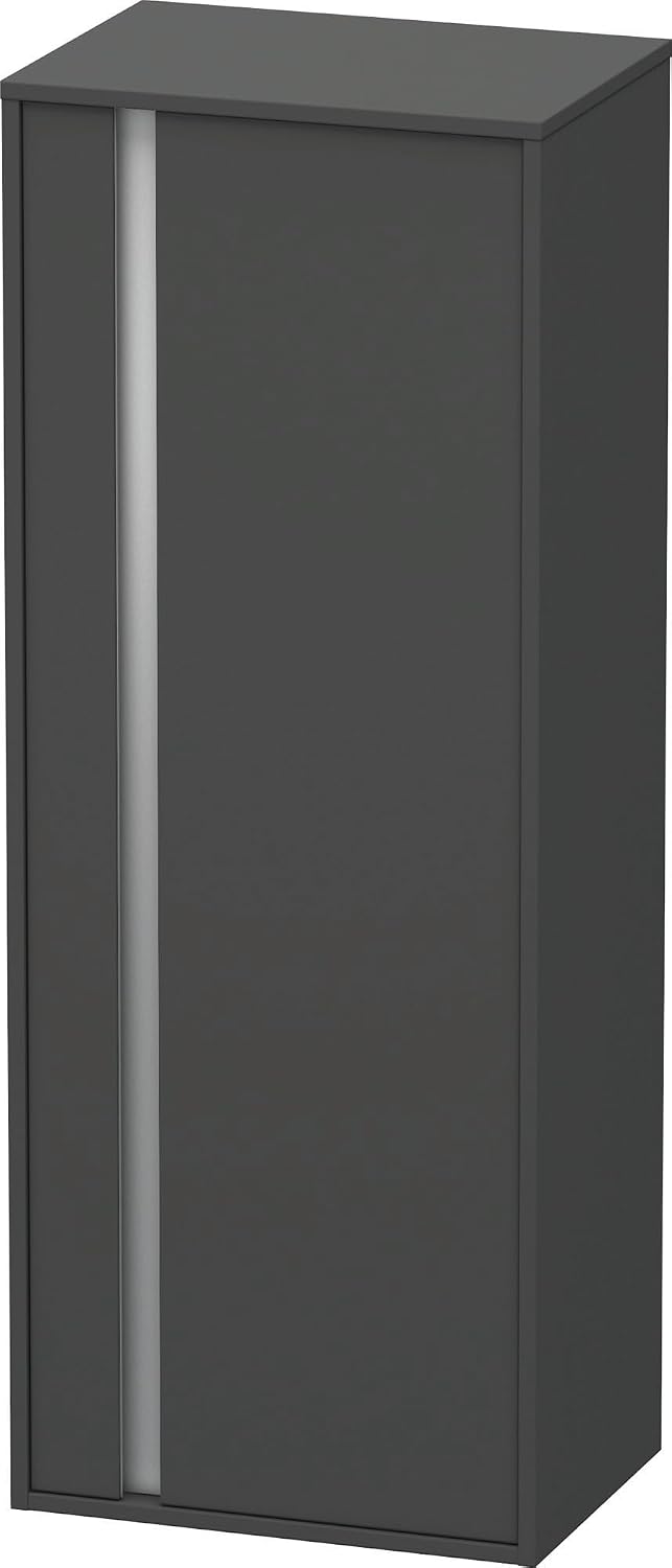 Bild von Duravit Ketho Hochschrank 1267, 1 Holztür, Anschlag rechts, 500x1320mm, Farbe (Front/Korpus): Graphit Matt Dekor