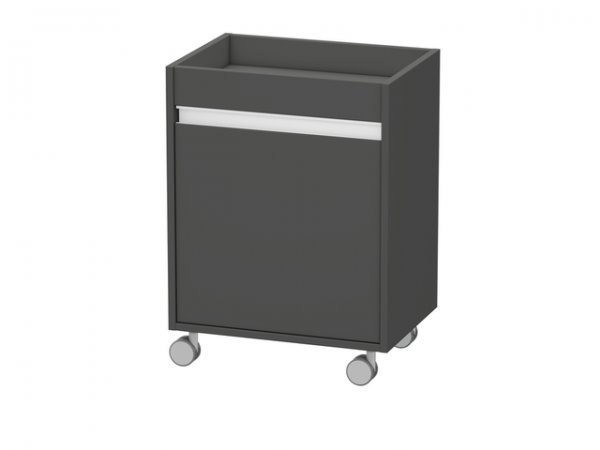 Bild von Duravit Ketho Rollcontainer 2530, 1 Holztür, Anschlag links, 500mm, Farbe (Front/Korpus): Graphit Matt Dekor