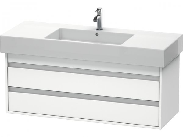 Bild von Duravit Ketho Waschtischunterschrank wandhängend 6642, 2 Schubkästen, 1200mm, für Vero, Farbe (Front/Korpus): Weiß Matt Dekor
