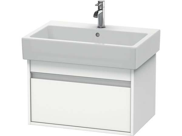 Bild von Duravit Ketho Waschtischunterschrank wandhängend 6684, 1 Auszug, 650mm, für Vero, Farbe (Front/Korpus): Weiß Matt Dekor