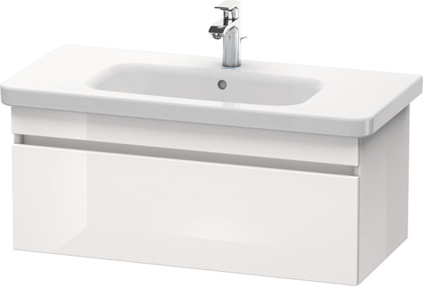 Bild von Duravit DuraStyle Waschtischunterschrank wandhängend 6382, 1 Auszug, 930mm, für DuraStyle, Farbe (Front/Korpus): Weiß Matt / Basalt Matt