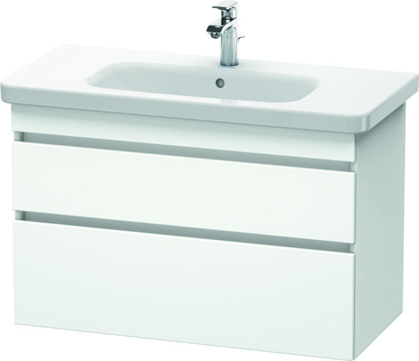 Bild von Duravit DuraStyle Waschtischunterschrank wandhängend 6482, 2 Schubkästen, 930mm, für DuraStyle, Farbe (Front/Korpus): Weiß Matt / Weiß Matt