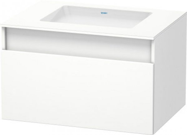 Bild von Duravit DuraStyle Waschtischunterschrank wandhängend 6883, 1 Auszug, für Einbauwaschtisch von unten, 800mm, Farbe (Front/Korpus): Europäische Eiche / Basalt Matt